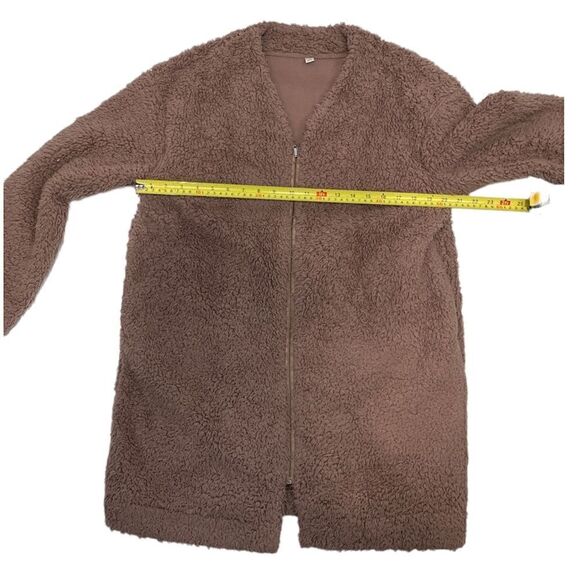Uniqlo Dusty Pink Teddy Jacket - Picture 8 of 10